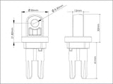 AOI Quick Release -11 in YS Mount (White