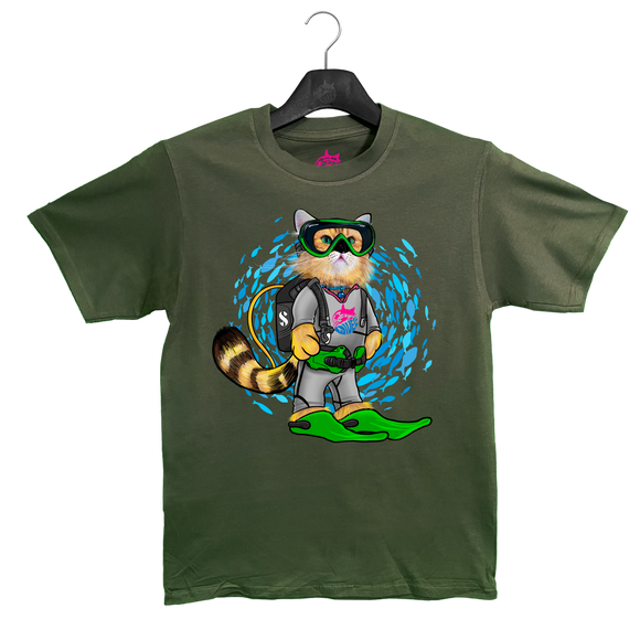Dive Meowster - Mud Green