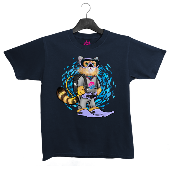 Dive Meowster - Navy Blue